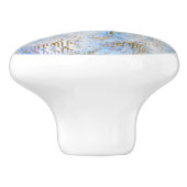 ブルーレトロ大理石カスタム セラミックノブ (側面)