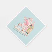 ブルーレトロ – グルービーサンタクロスホリデーパーティー スタンダードランチョンナプキン (角)