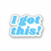 ブルーレトロI得このやる気を起こさせる引用文 シール (正面)