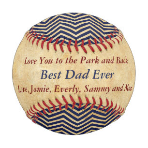 ブルーレパーソナライズされたッド野球最高のパパ 野球ボール