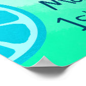 ブルーレモネードサマーボーイ誕生日ウェルカムポスター ポスター (角)