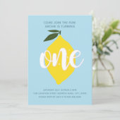 ブルーレモネードファースト誕生日招待状 招待状 (スタンド正面)