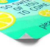 ブルーレモネード誕生日フェイスサイン ポスター (角)