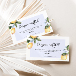ブルーレモンおむつラッフルチケット エンクロージャーカード