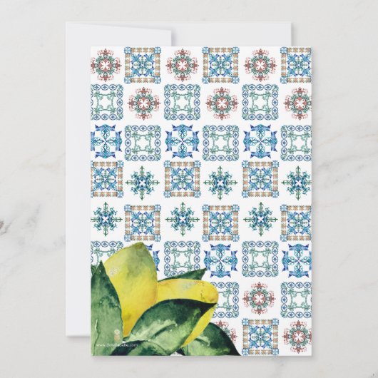 ブルーレモンアマルフィ結婚ーの発表 セーブザデート (裏面)