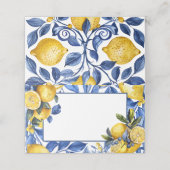 ブルーレモンシトラスの名前座席表または食品の看板 プレイスカード (外部開封)