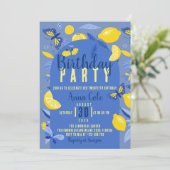 ブルーレモンバースデーパーティモダンー 招待状 (スタンド正面)