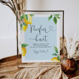 ブルーレモンパシファイヤー狩りベビーシャワーゲームポスター ポスター