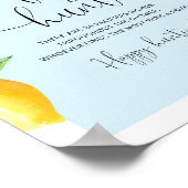 ブルーレモンパシファイヤー狩りベビーシャワーゲームポスター ポスター (角)