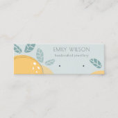 ブルーレモンフルーティはっきりした抽象芸術イヤリングディスプレイ スキニー名刺 (正面)