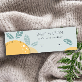 ブルーレモンフルーティはっきりした抽象芸術イヤリングディスプレイ スキニー名刺