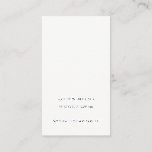 ブルーレモンフルーティ抽象芸術はっきりした3イヤリングディスプレイ 名刺 (裏面)