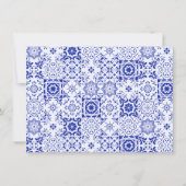 ブルーレモンブライダルシャワーデイトナイトアイディアカード 招待状 (裏面)