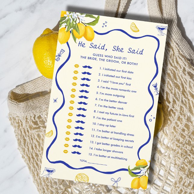 ブルーレモンブライダルシャワー彼は彼女はゲームを言った (クリエイターアップロード済み)