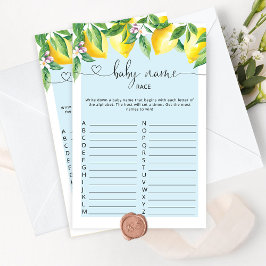 ブルーレモンベビー名レースゲーム