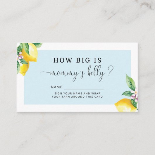 ブルーレモンママのベリーエンクロージャカードの大きさ エンクロージャーカード (正面)