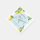 ブルーレモンママのメイン絞りベビーシャワーナプキン スタンダードカクテルナプキン (角)