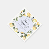 ブルーレモンママのメイン絞りベビーシャワーナプキン スタンダードカクテルナプキン (角)