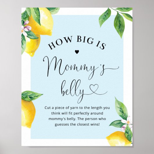ブルーレモンママの腹の大きさ ポスター (正面)