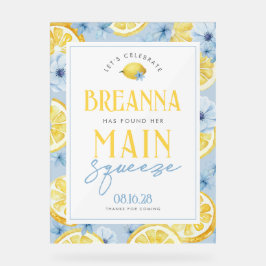 ブルーレモンメイン絞りアクリルウェルカムサイン アクリルサイン