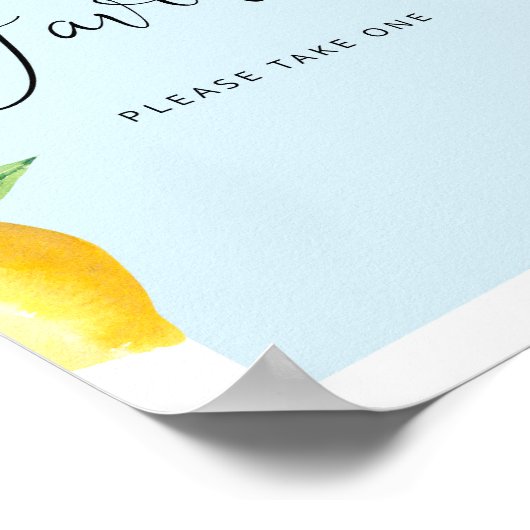 ブルーレモン赤ちゃんシャワーがポスターを好む ポスター (角)