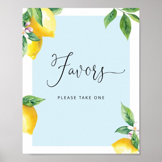 ブルーレモン赤ちゃんシャワーがポスターを好む ポスター (正面)