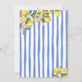 ブルーレモン メインスクイーズ ブライダルシャワー 招待状 (裏面)