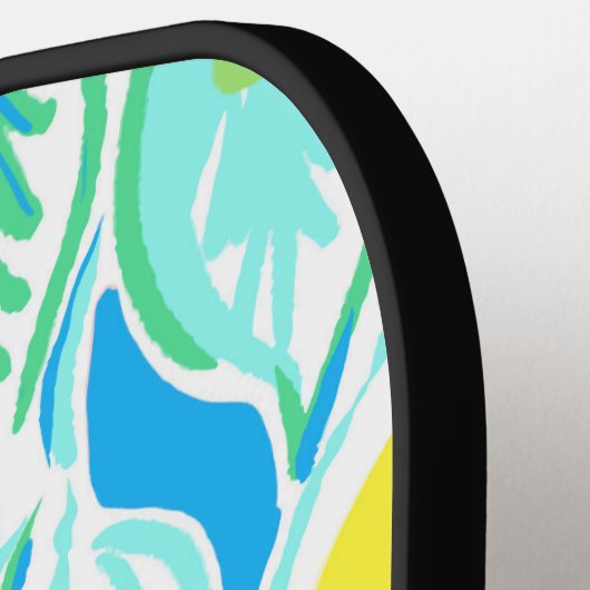 ブルーレモ名門私立校風のンイニシャルピックボールパドル ピックルボールラケット (左詳細)