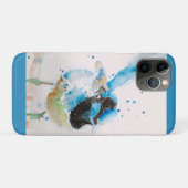 ブルーレンウォーターカラー画 オーストラリアの鳥 Case-Mate iPhoneケース (裏面(横))
