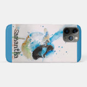 ブルーレンウォーターカラー画 オーストラリアの鳥 Case-Mate iPhoneケース (裏面(横))