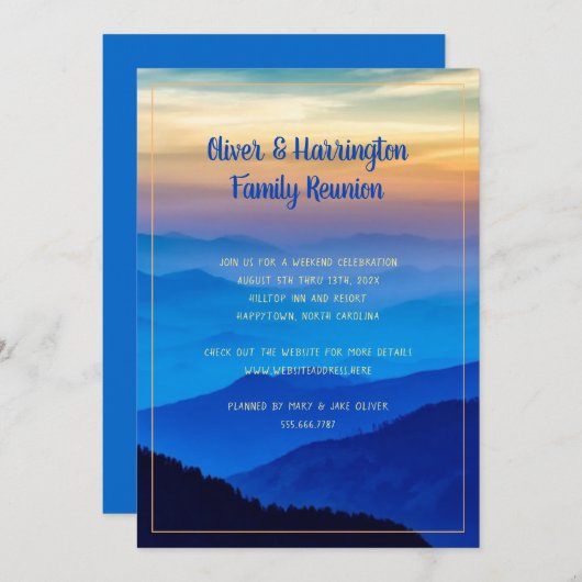 ブルーレンジマウンテンズファミリー懇親会 招待状 (正面/裏面)