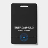 ブルーレンズ、光セキュリティ業界IDバッジ バッジ (裏面)