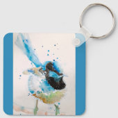 ブルーレン ウェレン 水彩 赤ちゃん 青 オーストラリア キーホルダー (裏面)