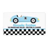 ブルーレーサーレーシングヴィンテージレースカーシッピング ラベル (正面)