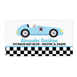 ブルーレーサーレーシングヴィンテージレースカーシッピング ラベル