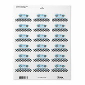 ブルーレーサーレーシングヴィンテージレースカーラージアドレス ラベル (フルシート)