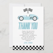 ブルーレーサーレースカーバースデーパーティー サンキューカード (正面)