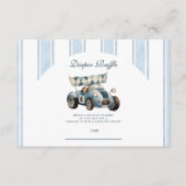 ブルーレーサー赤ちゃんシャワーおむつラッフル エンクロージャーカード (正面)