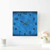ブルーレーザーショークロック スクエア壁時計 (ホーム)