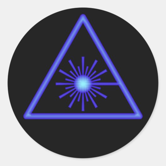 ブルーレーザーシンボルのシール ラウンドシール (正面)