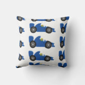 ブルーレーシングカー クッション (裏面)