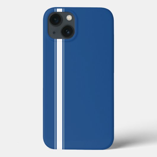 ブルーレーシングストライプ Case-Mate iPhoneケース (裏面)