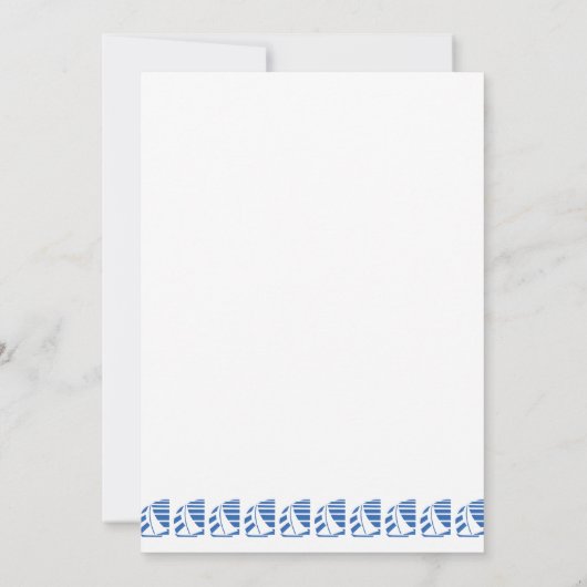 ブルーレーシングセーラボーカスタムト招待状 招待状 (裏面)