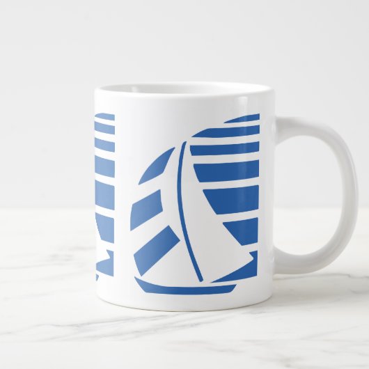 ブルーレーシングボートジャンボコーヒーマグ ジャンボコーヒーマグカップ (右)