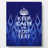 ブルーレーシング保フにおけるCalmのテキスト フォトプラーク (正面)