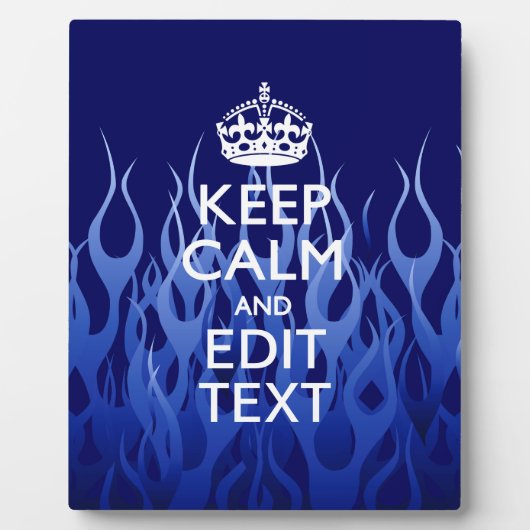 ブルーレーシング保フにおけるCalmのテキスト フォトプラーク (正面)