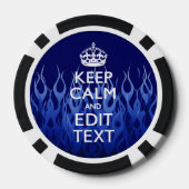 ブルーレーシング保フにおけるCalmのテキスト ポーカーチップ (裏面)