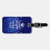 ブルーレーシング保フにおけるCalmのテキスト ラゲッジタグ (正面横)