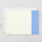 ブルーレースとアジサイのリハーサルディナー 招待状 (裏面)