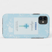 ブルーレースの男の子の洗礼 Case-Mate iPhoneケース (裏面(横))